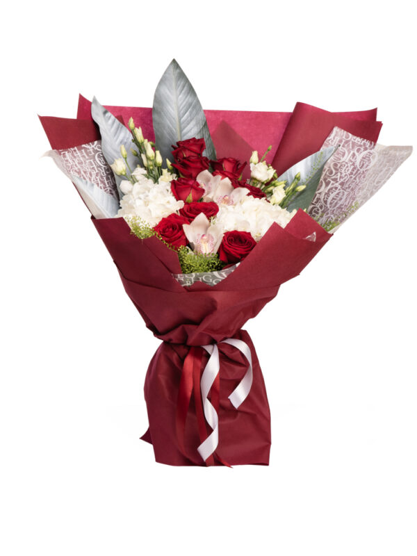 Love Coctail - Ανθοδέσμη σε Λευκό-Κόκκινο