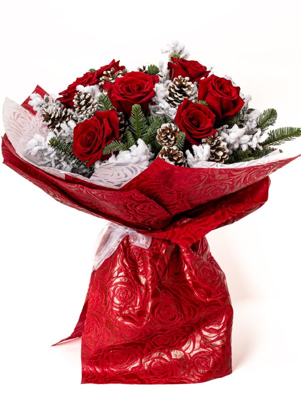 Frosted Red small – Ανθοδέσμη με Τριαντάφυλλα Ecuador