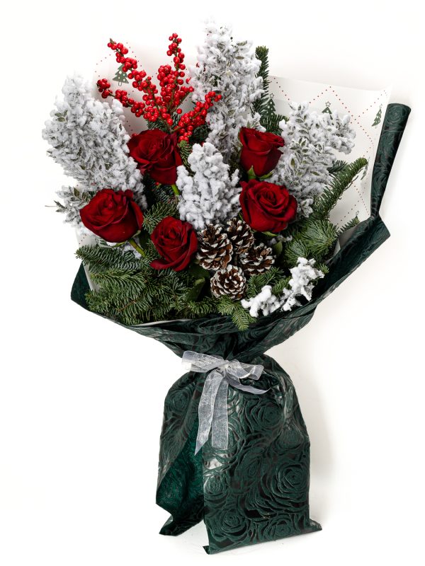 Red Winter – Ανθοδέσμη με Τριαντάφυλλα Ecuador